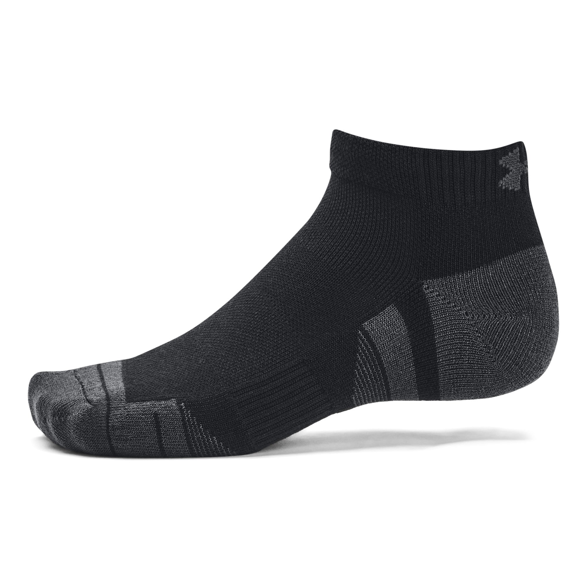 Under Armour Performance Tech Low Cut Socks 3-Pack - Grey, White & Black - Size 7.5-12