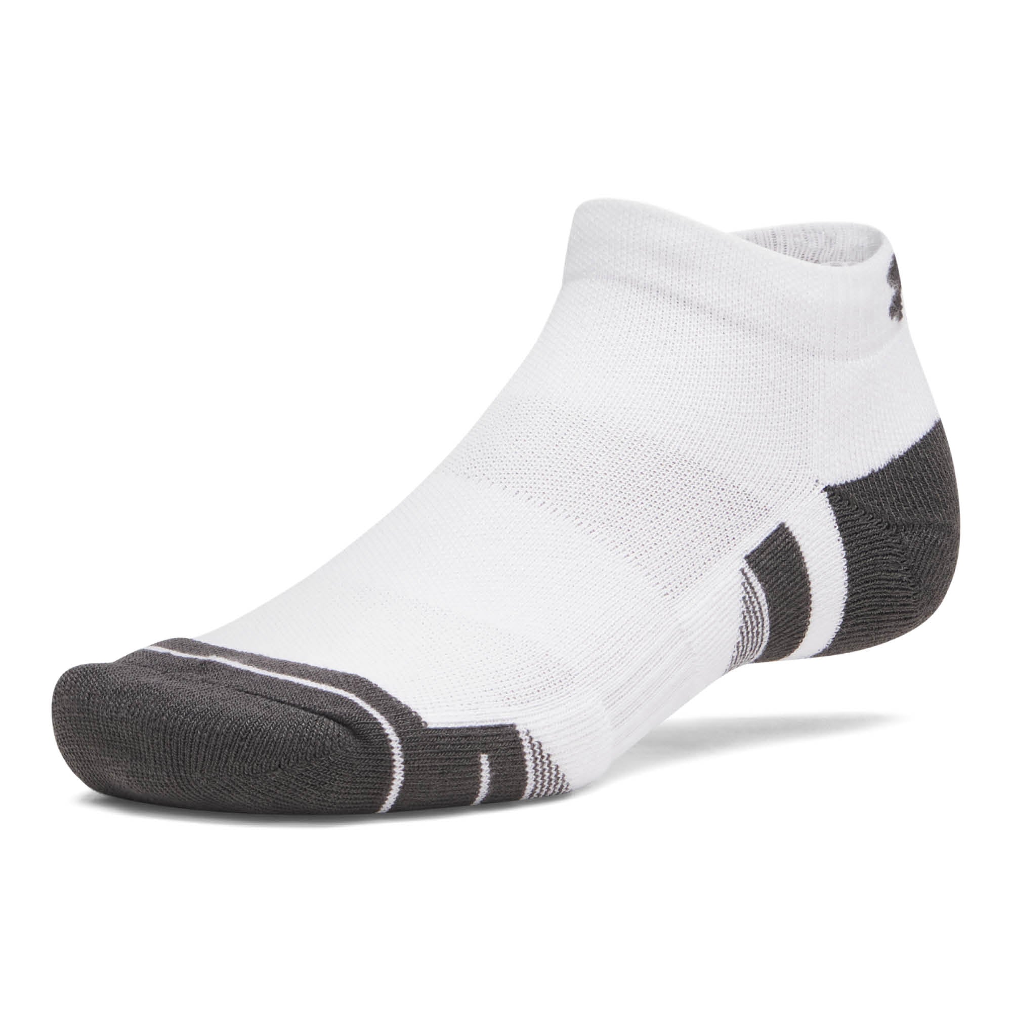 Under Armour Performance Tech Low Cut Golf Socks 3-Pack AW26 - White & Jet Grey - Size 7.5-12
