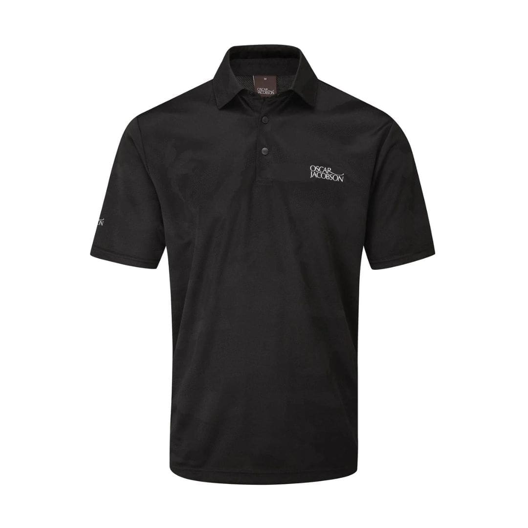 Oscar Jacobson Sceneway Tour Jacquard Golf Polo Shirt (Black)