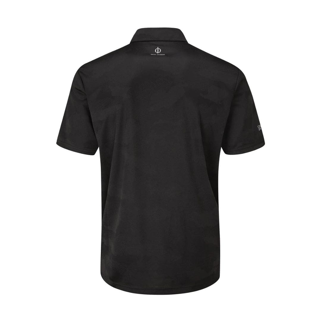 Oscar Jacobson Sceneway Tour Jacquard Golf Polo Shirt (Black)