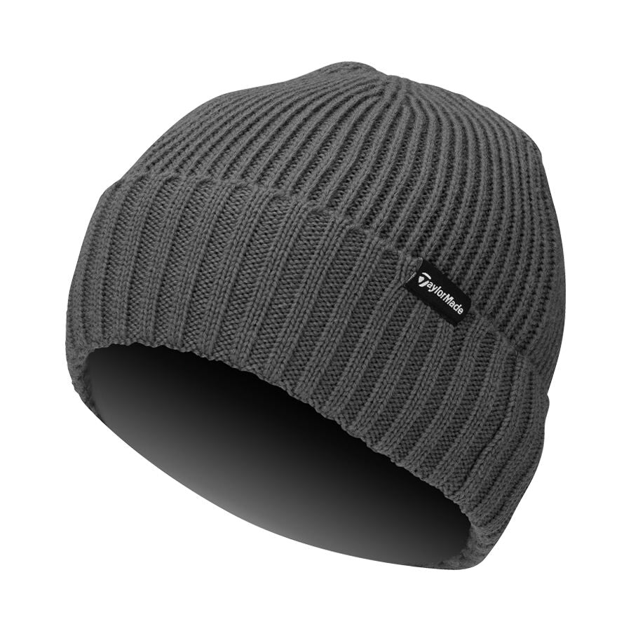 TaylorMade Ribbed Beanie - Charcoal