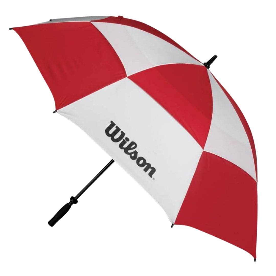 Wilson Double Canopy Golf Umbrella (Red & White)