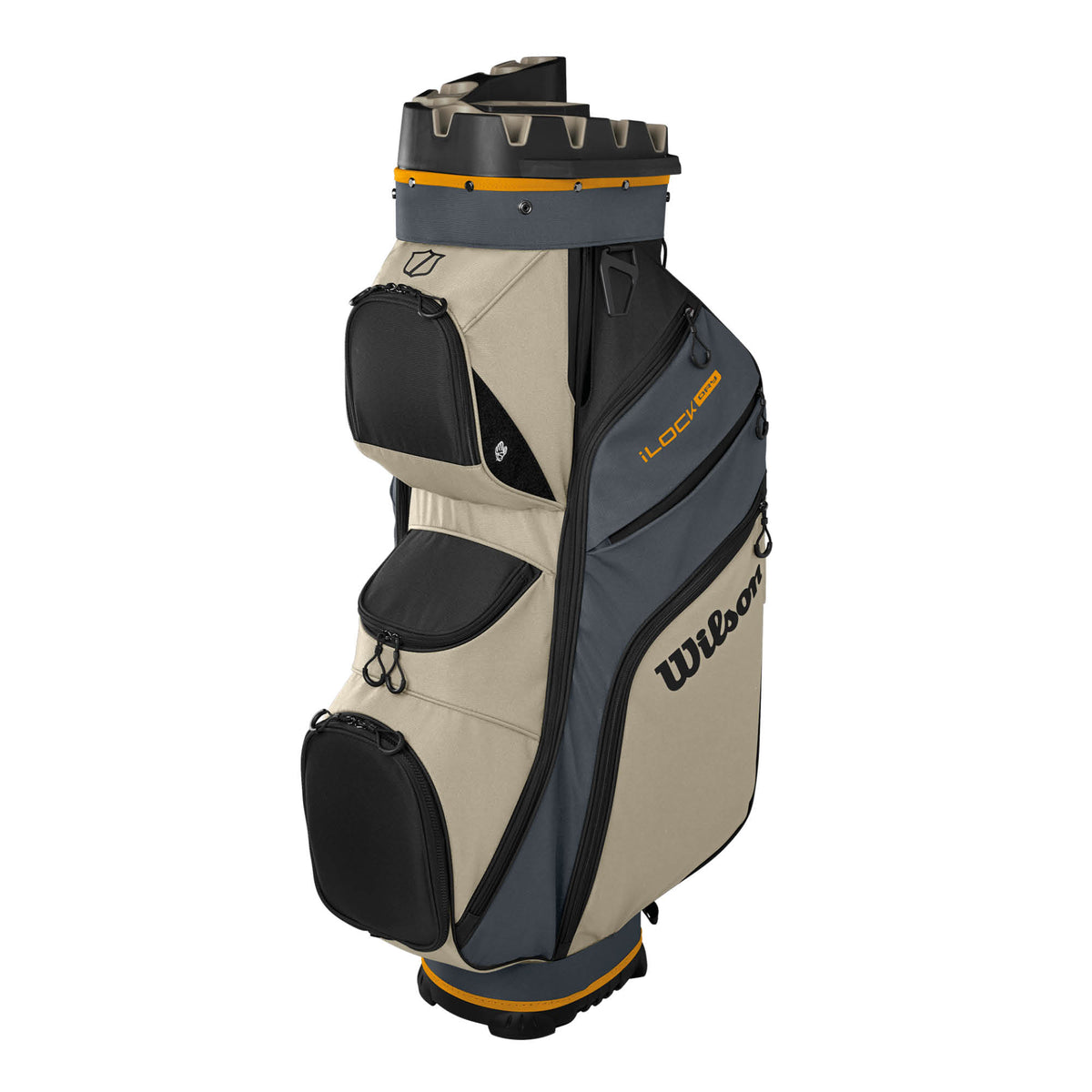 Wilson I-Lock Dry Golf Cart Bag - Grey & Khaki & Orange