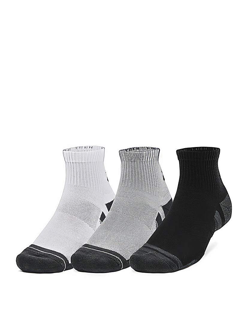 Under Armour HeatGear Low Cut Sock 3Pk (White, Grey, Black)