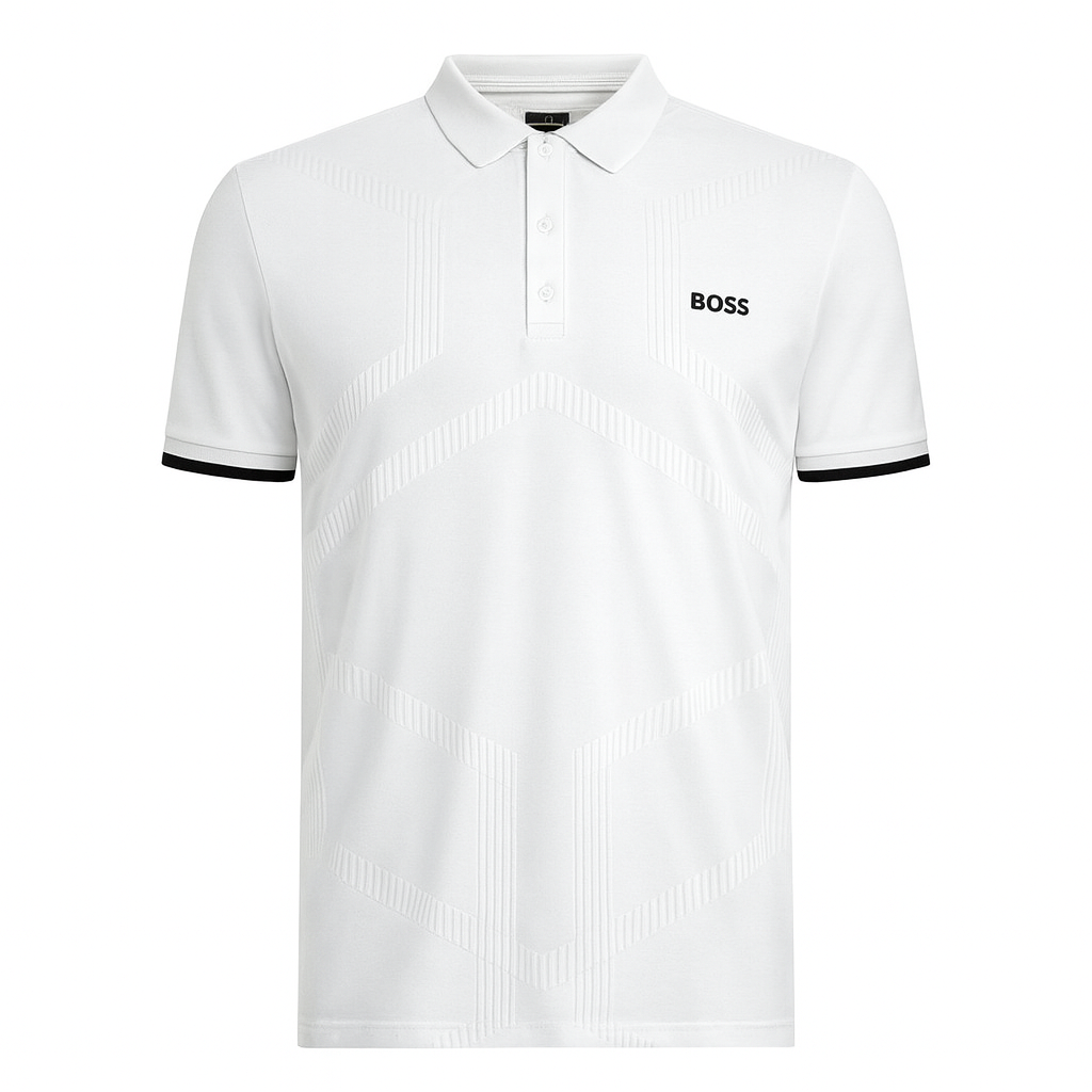Hugo Boss Chip Hexa Polo Shirt - White