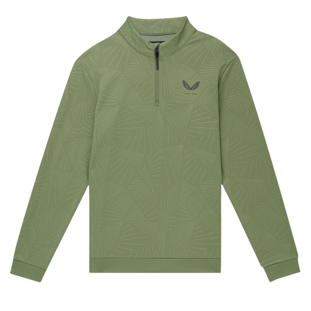 Castore Club Classic Debossed 1/4 Zip - Thyme
