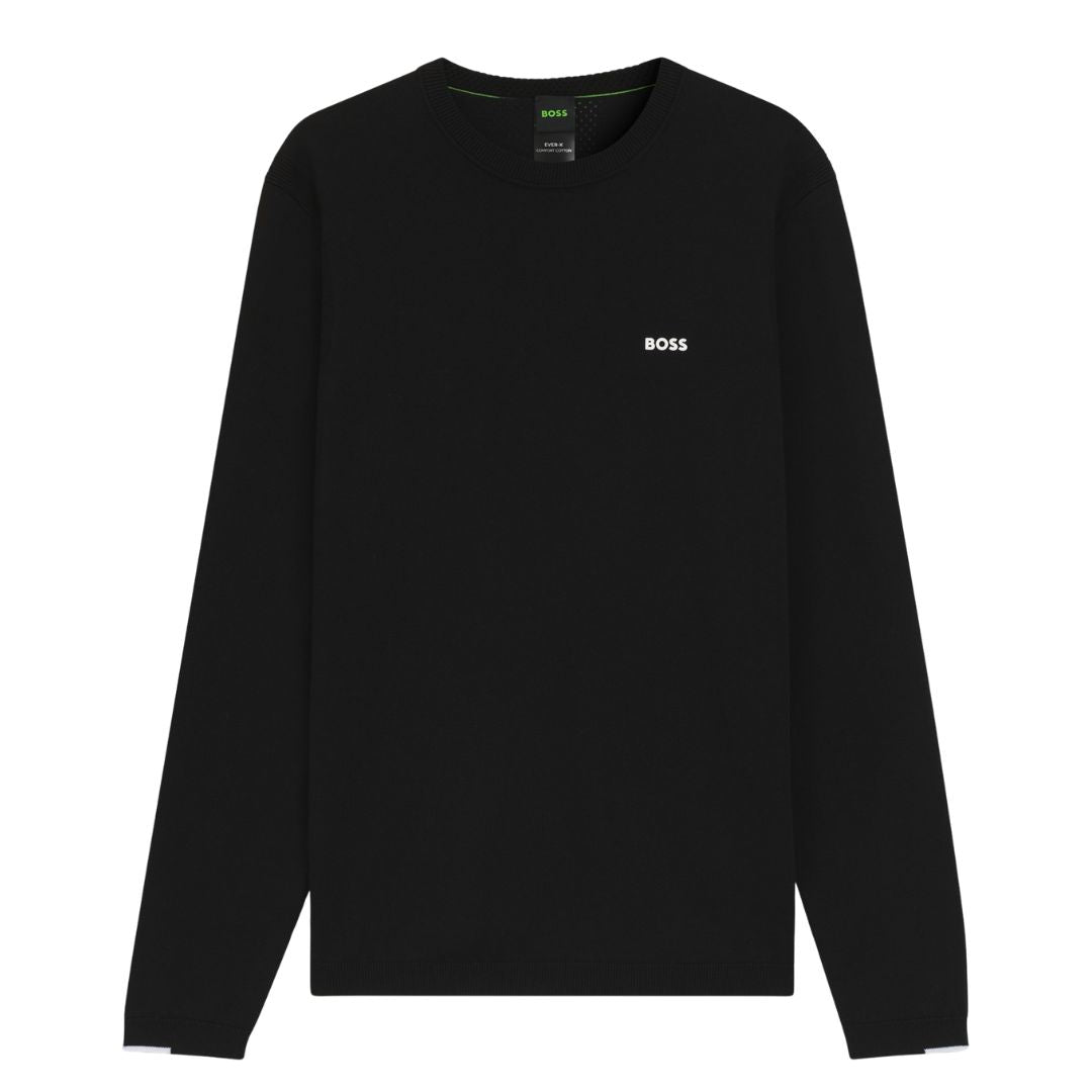 Hugo Boss EVER-X Cotton Sweater - Black