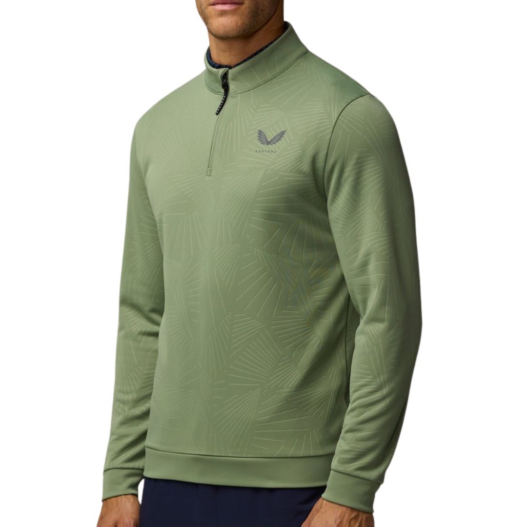 Castore Club Classic Debossed 1/4 Zip - Thyme