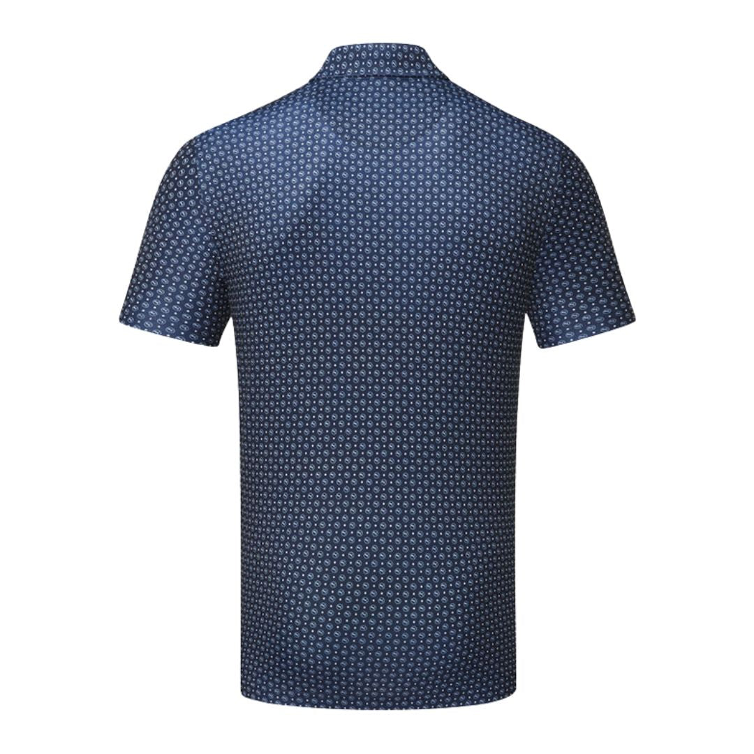 Puma Pure 2.0 Circle Cat Golf Polo Shirt (Deep Navy)