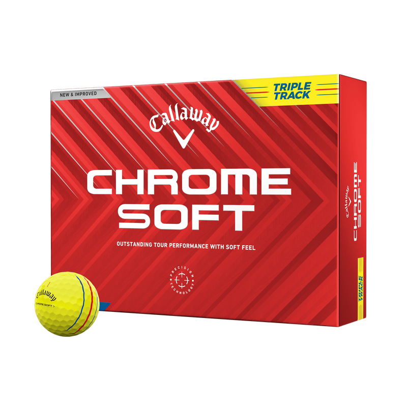 Callaway Chromesoft TripleTrack Golf Balls (Yellow)