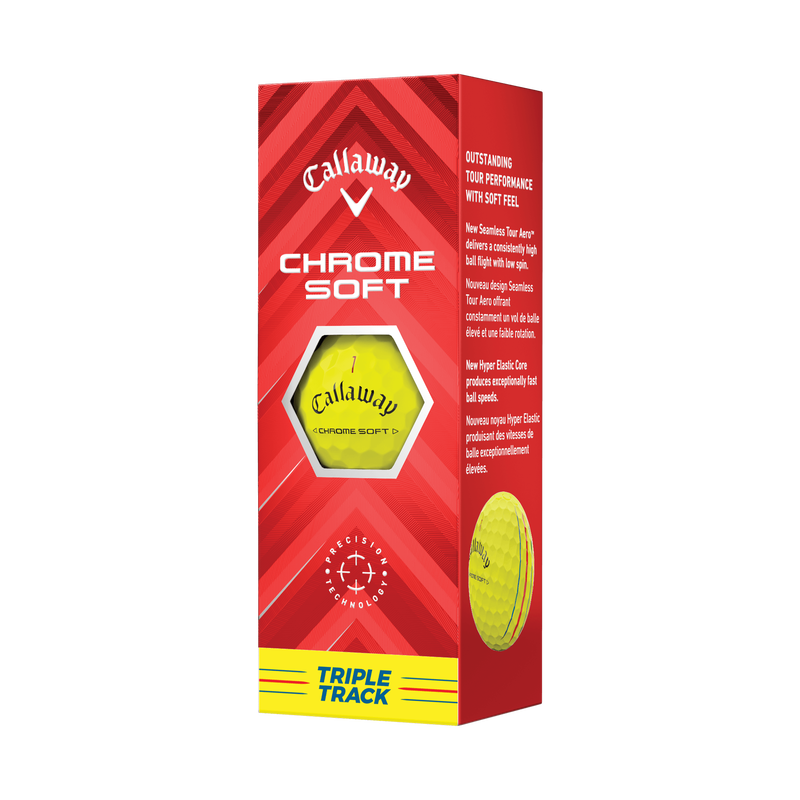 Callaway Chromesoft TripleTrack Golf Balls (Yellow)