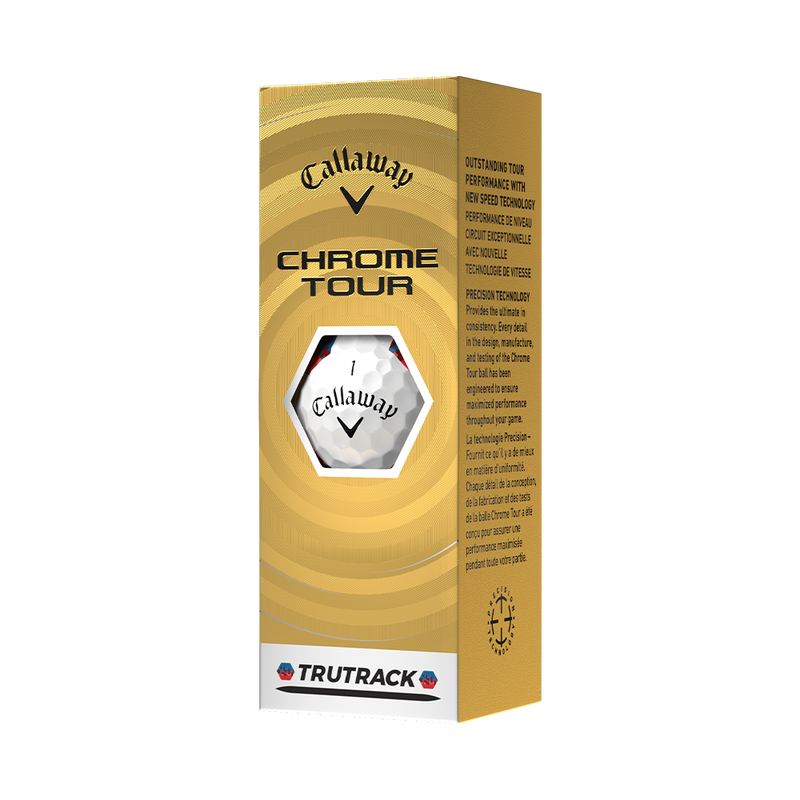 Callaway Chrome Tour TruTrack Golf Balls 2026 - Blue & Red