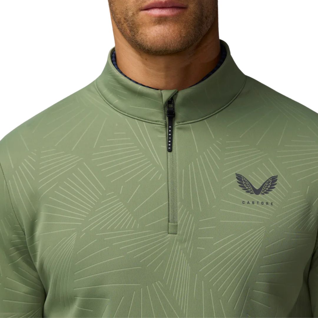 Castore Club Classic Debossed 1/4 Zip - Thyme