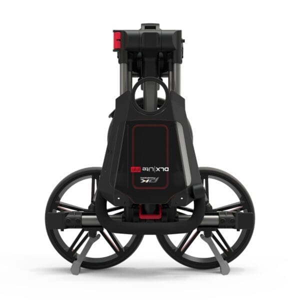 PowaKaddy DLX-Lite FF Push Golf Trolley - Gun Metal & Red