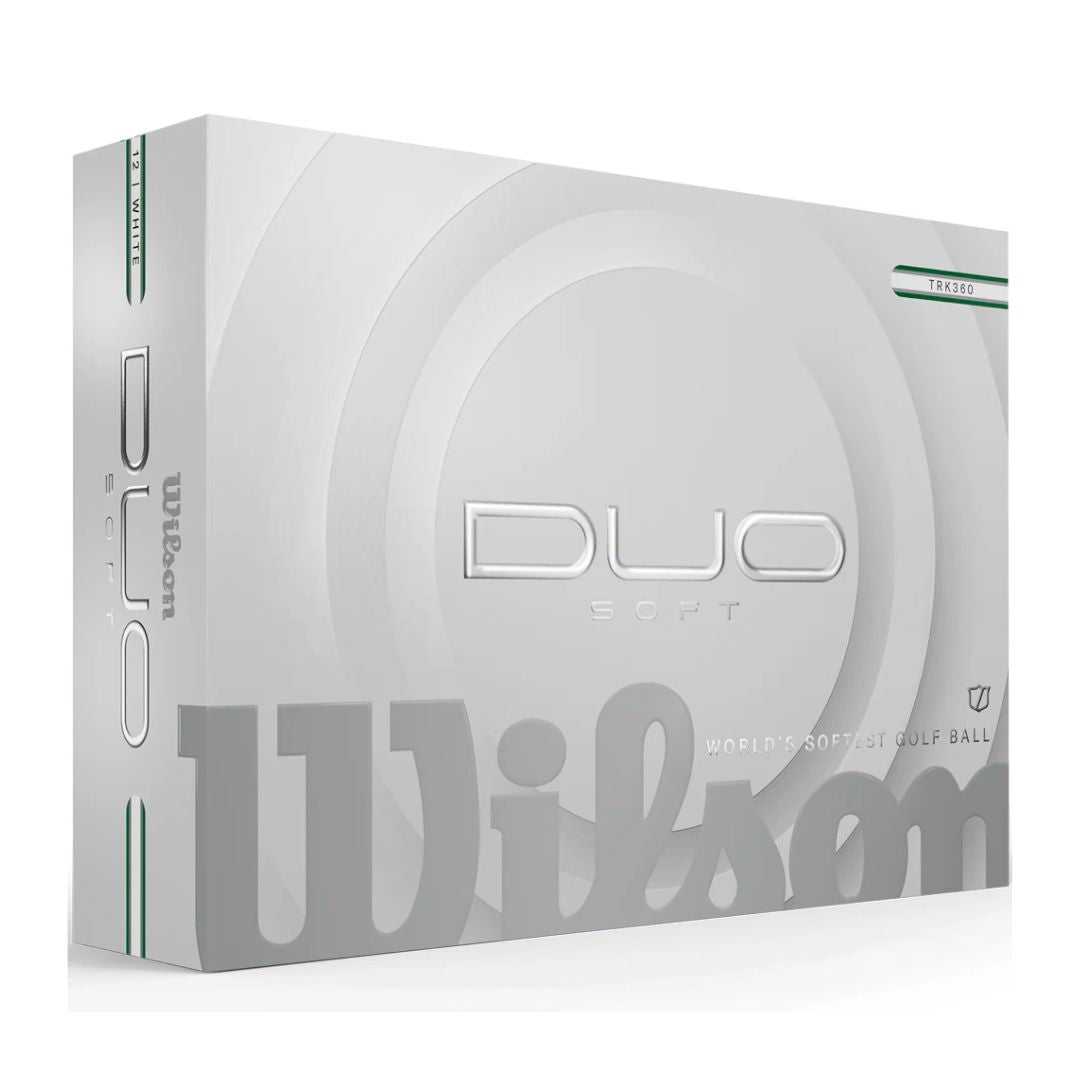 Wilson Duo Soft TRK360 Golf Balls (White with Green Line)