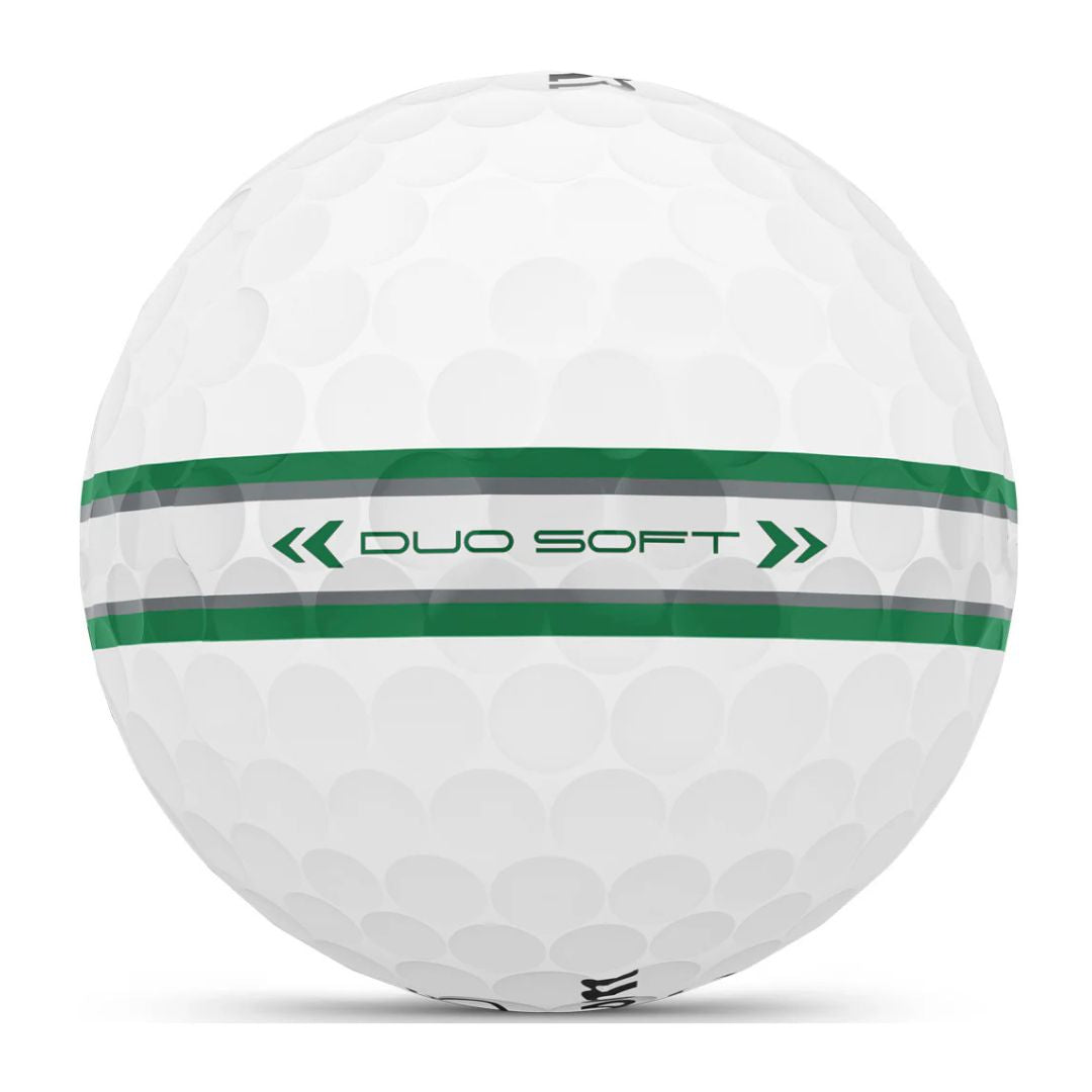Wilson Duo Soft TRK360 Golf Balls (White with Green Line)