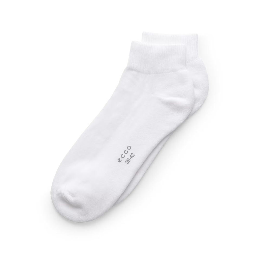 Ecco Retro Low-Cut Socks - 2 Pack - Bright White, Grey Melange & Solid Black