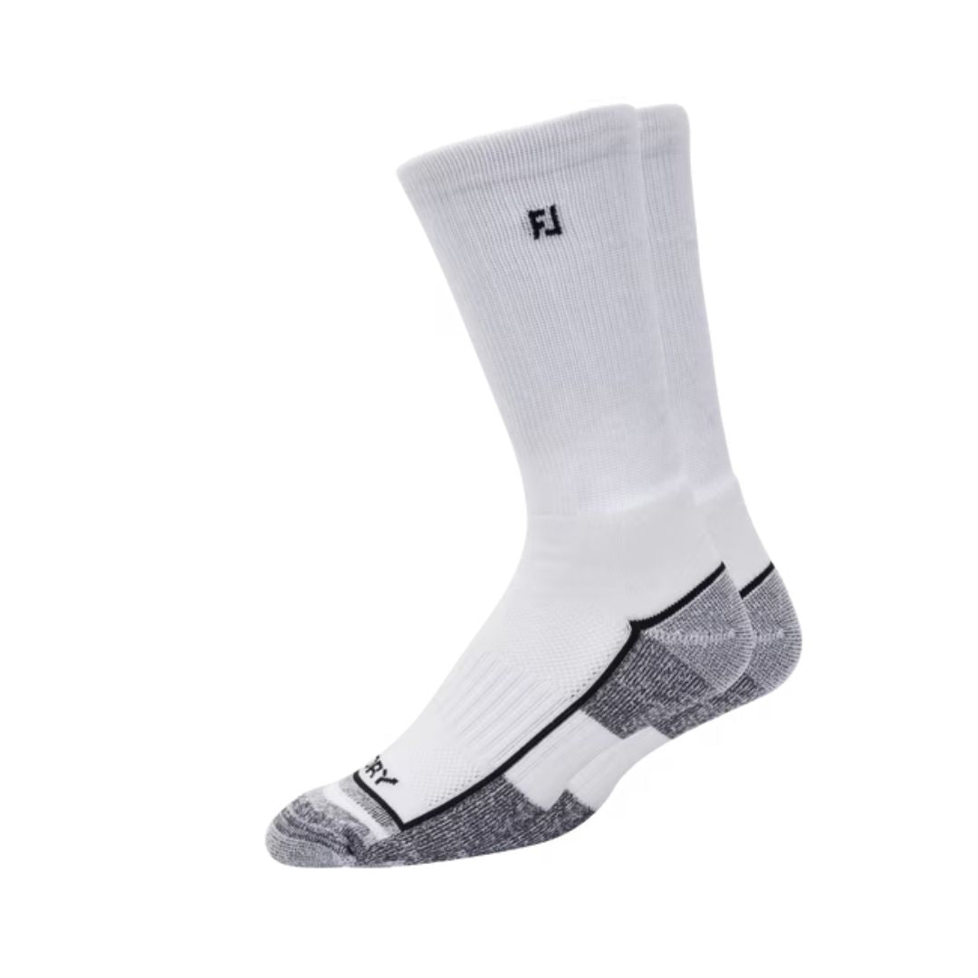 FootJoy ProDry Crew Socks - White - Size 6-11