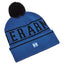 Under Armour Halftime Pom Beanie - Tech Blue, Black & White