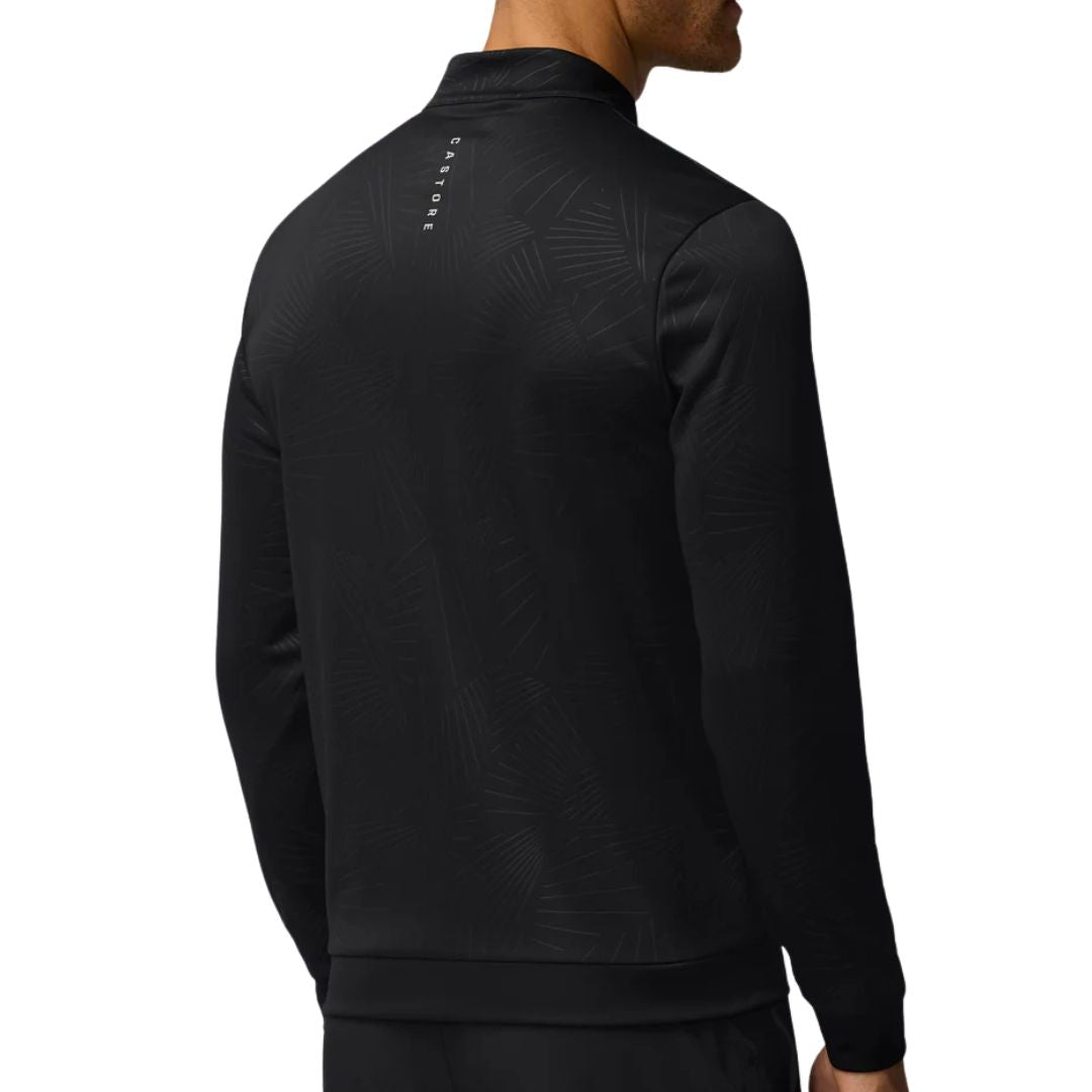 Castore Club Classic Debossed 1/4 Zip - Black & Alloy