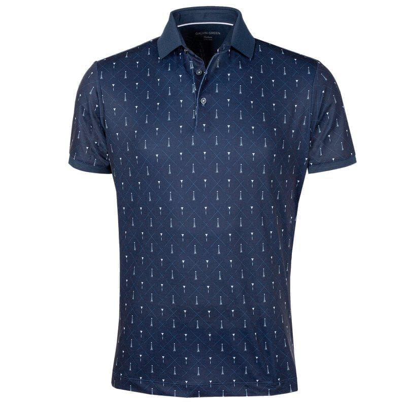 Galvin Green Manolo Short Sleeve Golf Shirt (Navy & White)