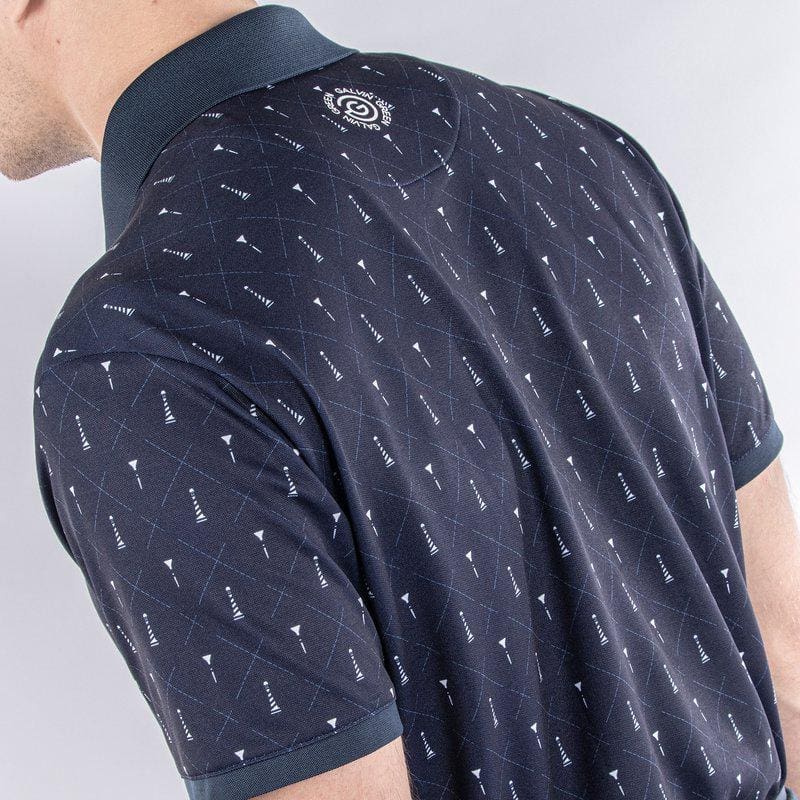 Galvin Green Manolo Short Sleeve Golf Shirt (Navy & White)