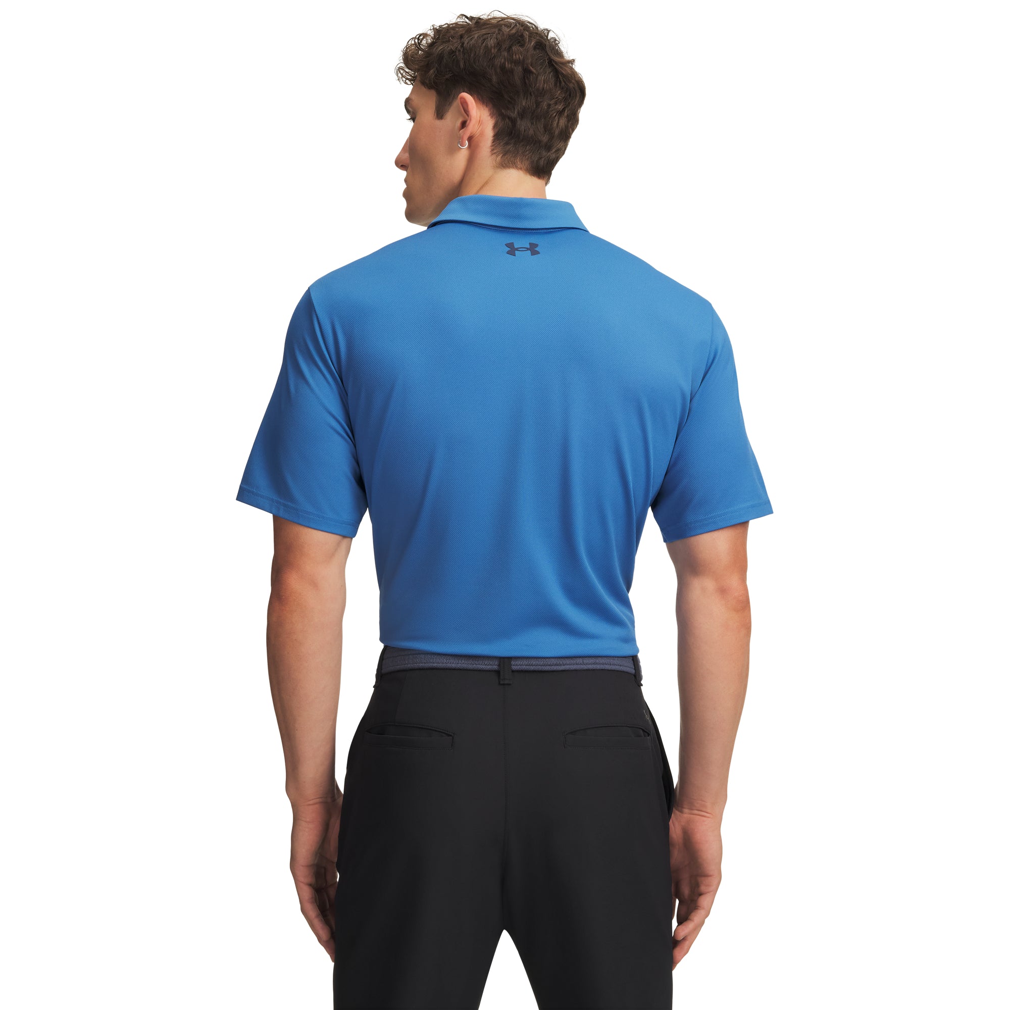 Under Armour Matchplay Golf Polo Shirt - Aegean Blue & Navy Academy