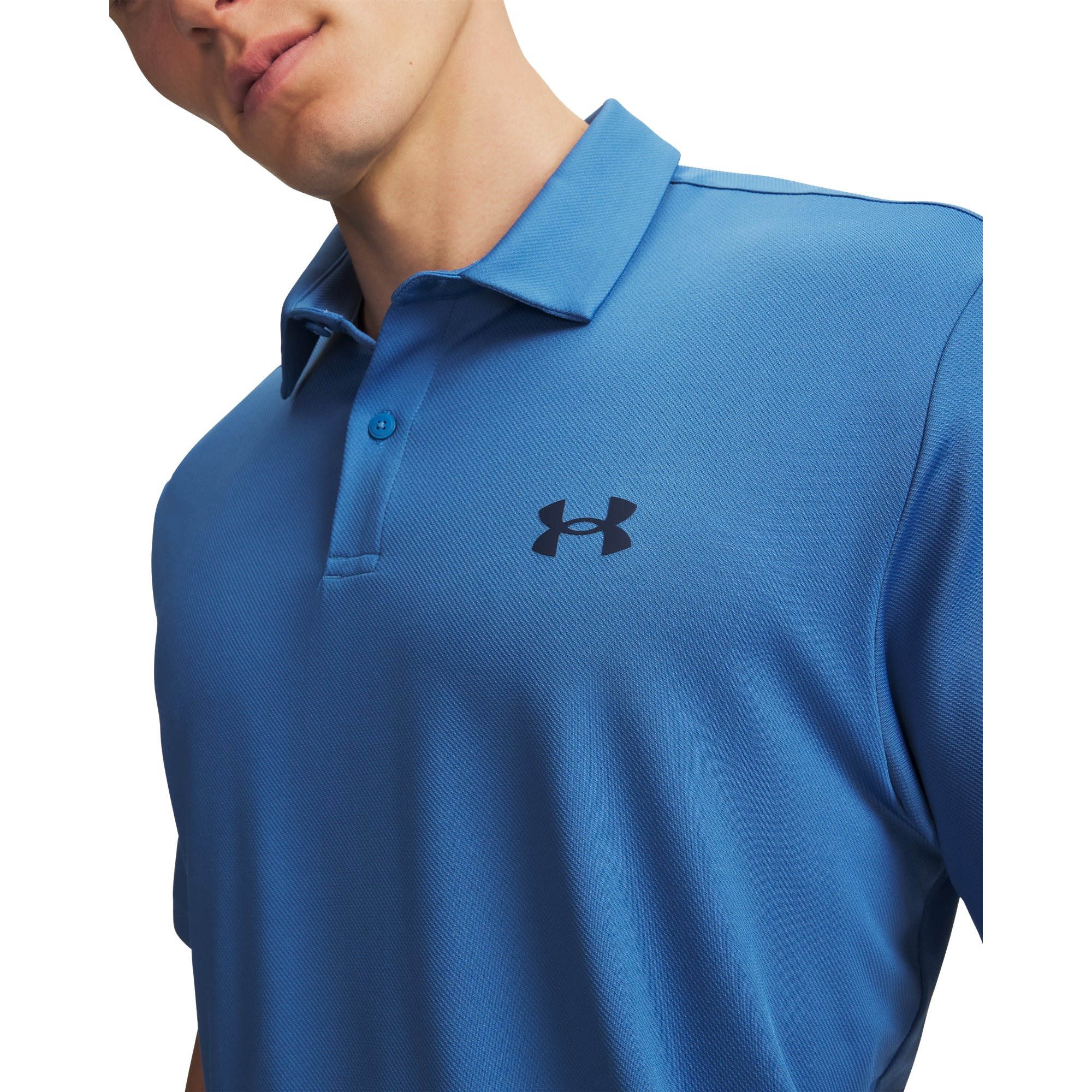 Under Armour Matchplay Golf Polo Shirt - Aegean Blue & Navy Academy