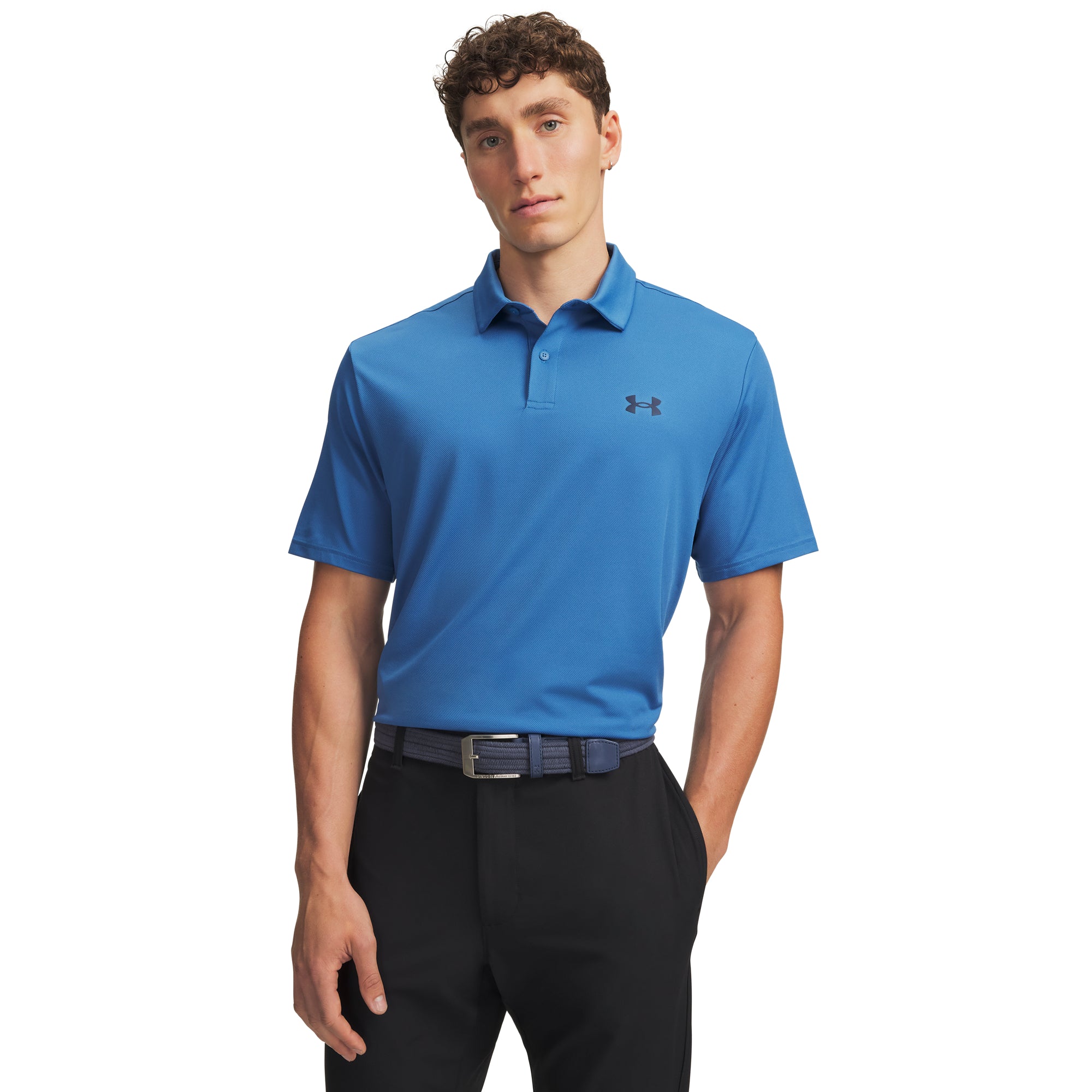 Under Armour Matchplay Golf Polo Shirt - Aegean Blue & Navy Academy