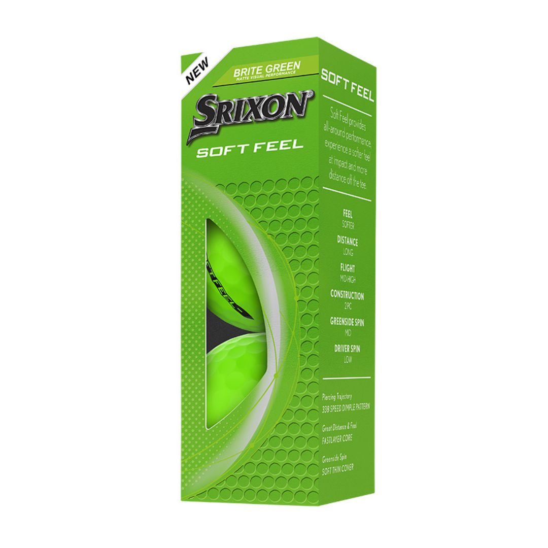 Srixon Soft Feel Golf Balls 2025 (Brite Green)