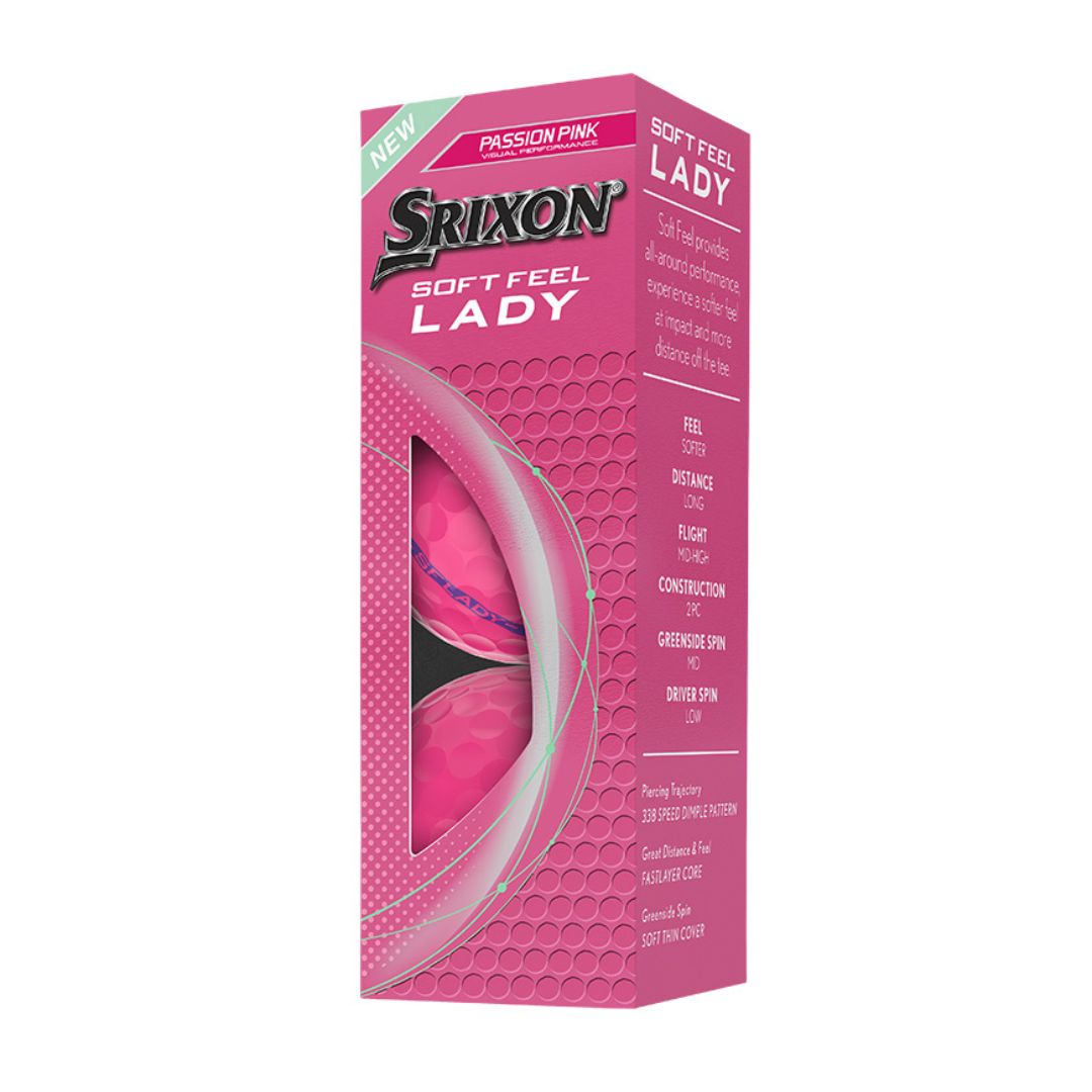 Srixon Soft Feel Lady Golf Balls 2025 (Passion Pink)