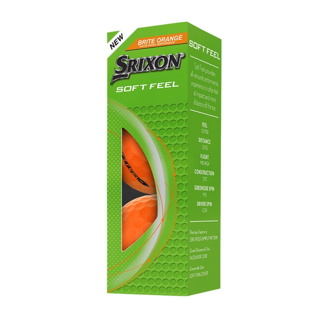 Srixon Soft Feel Golf Balls 2025 (Brite Orange)