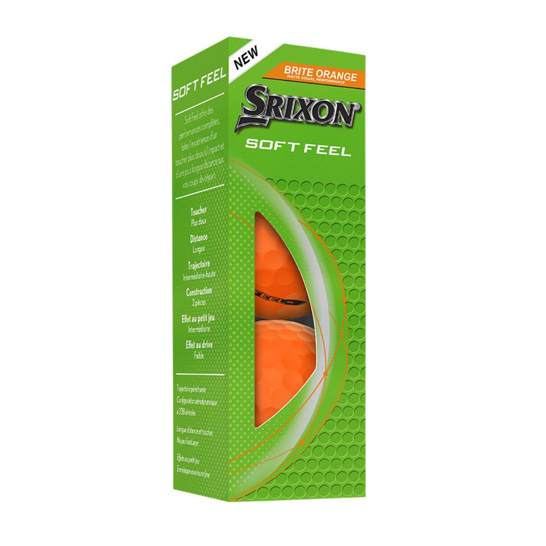 Srixon Soft Feel Golf Balls 2025 (Brite Orange)