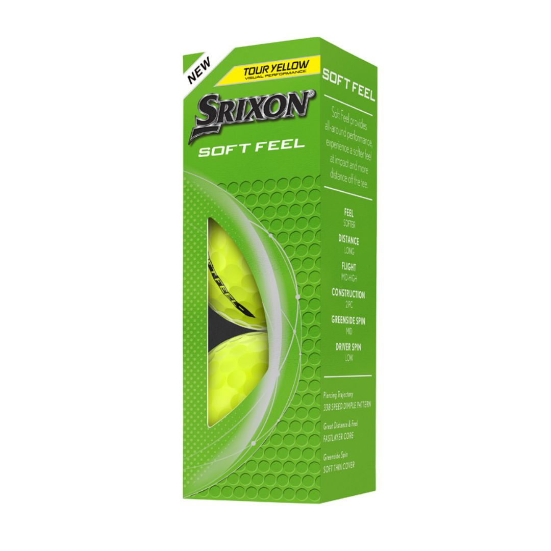 Srixon Soft Feel Golf Balls 2025 (Yellow)