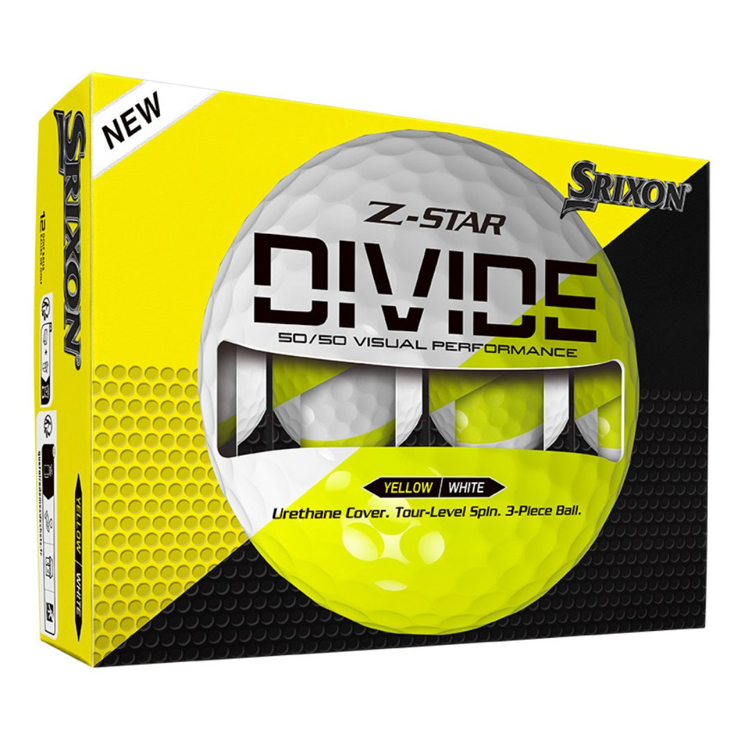 Srixon Z-Star Divide Golf Balls (White & Yellow)