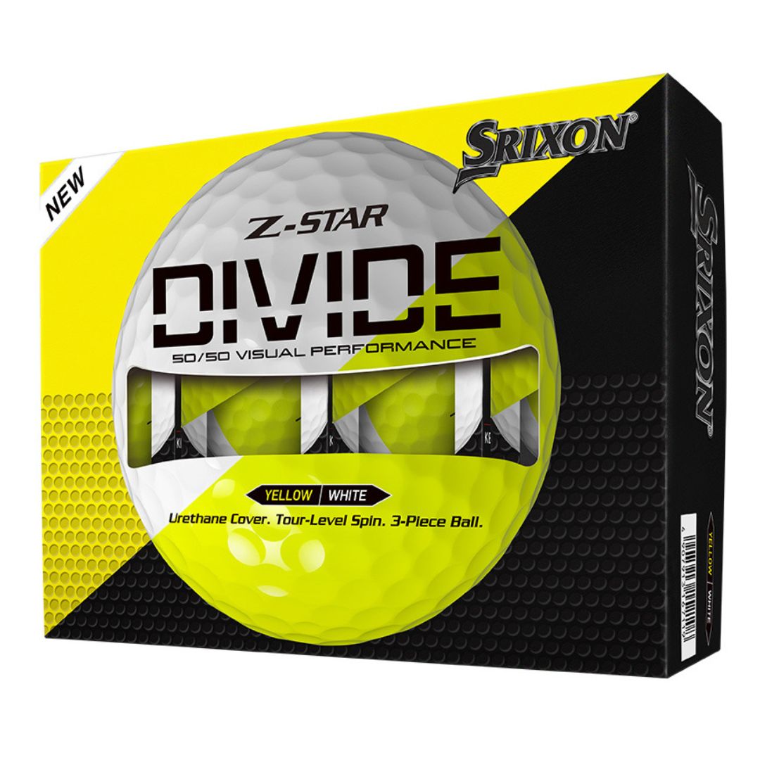 Srixon Z-Star Divide Golf Balls (White & Yellow)