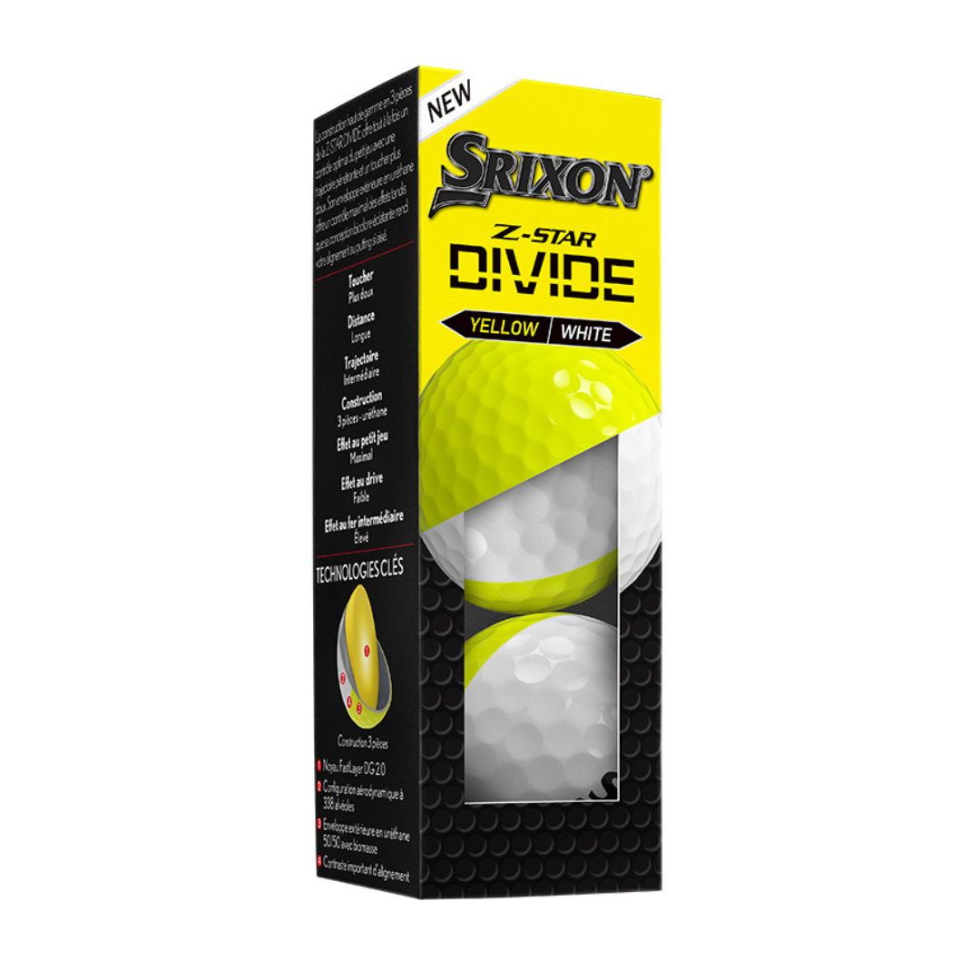 Srixon Z-Star Divide Golf Balls (White & Yellow)