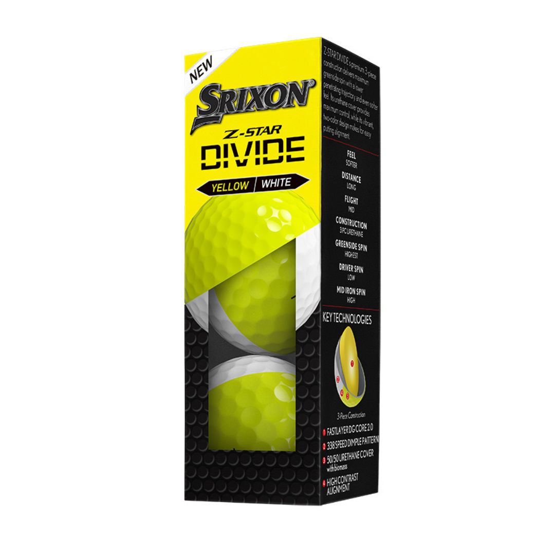 Srixon Z-Star Divide Golf Balls (White & Yellow)