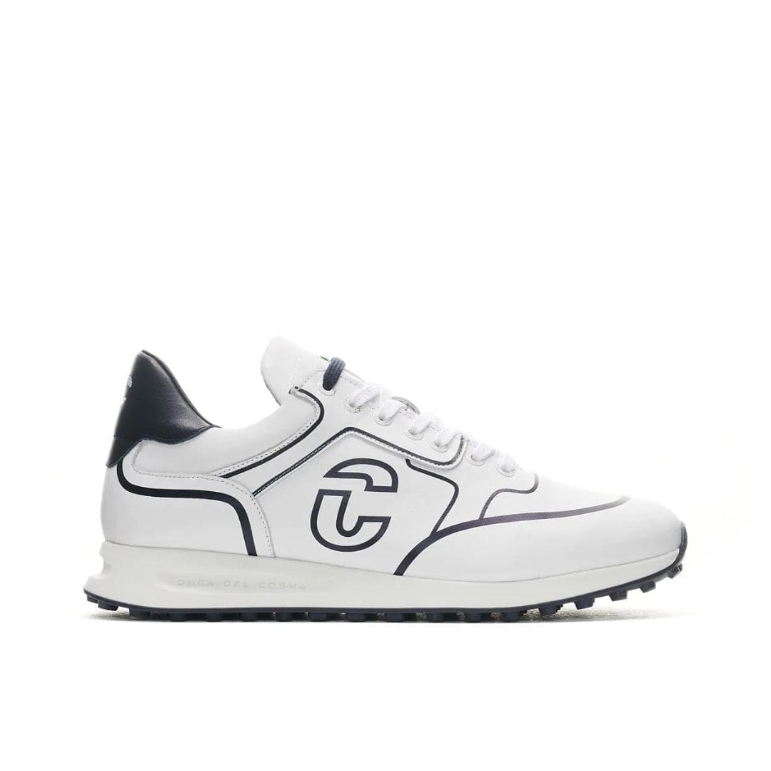 Duca Del Cosma Flyer Golf Shoes (White & Navy Blue) - Golf Star Direct ...