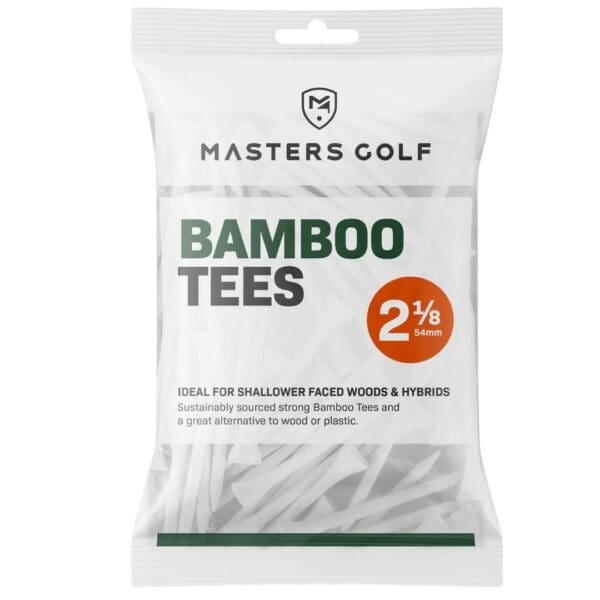 Masters Golf Bamboo Tee 2 18 - White (1)