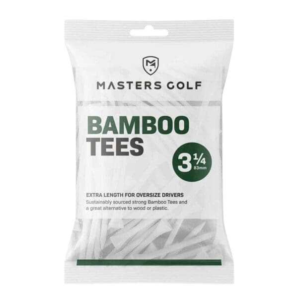 Masters Golf Bamboo Tee 3 14 - White