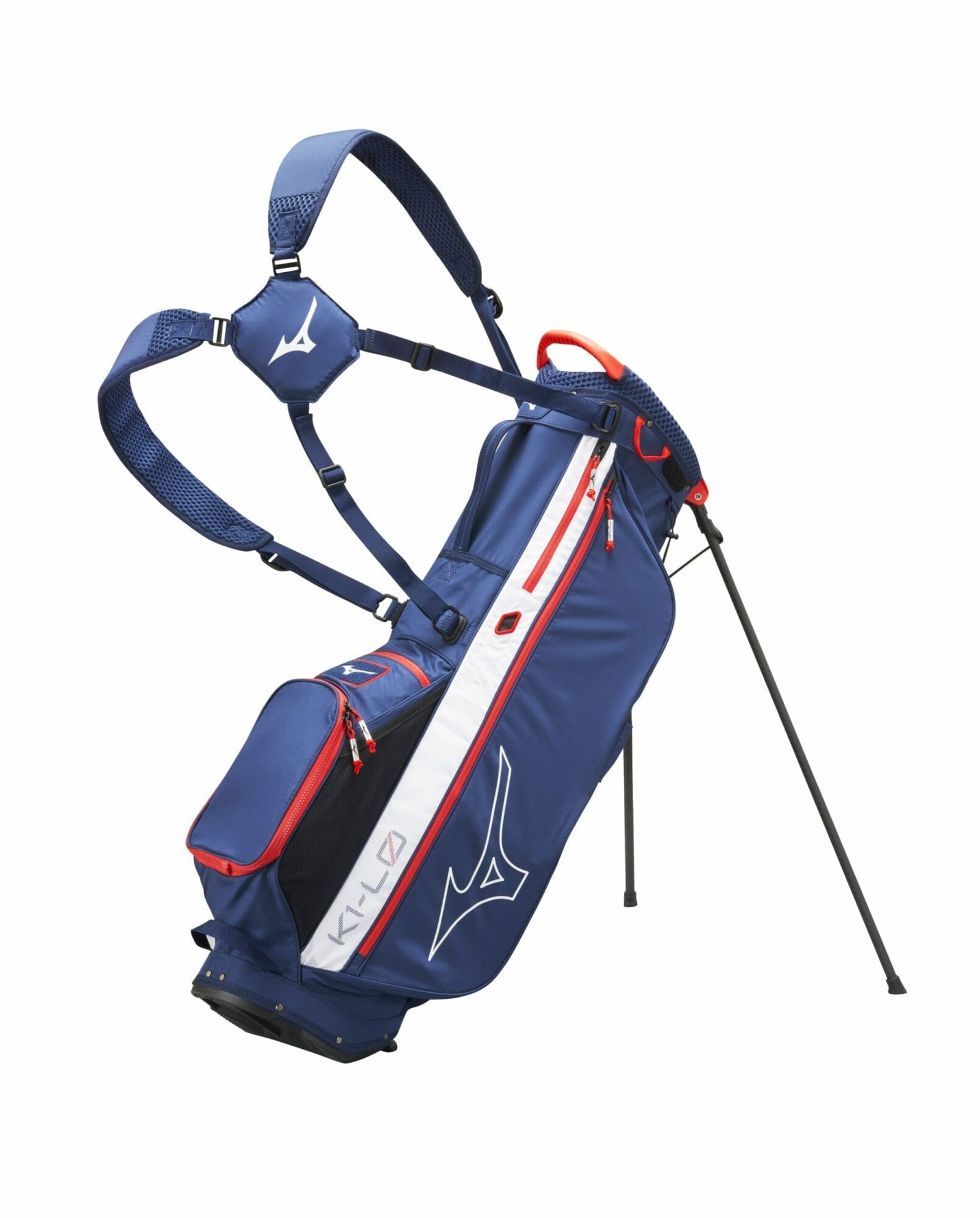 Mizuno K1Lo Golf Stand Bag (Navy Blue & Red) - Golf Star Direct | Golf ...
