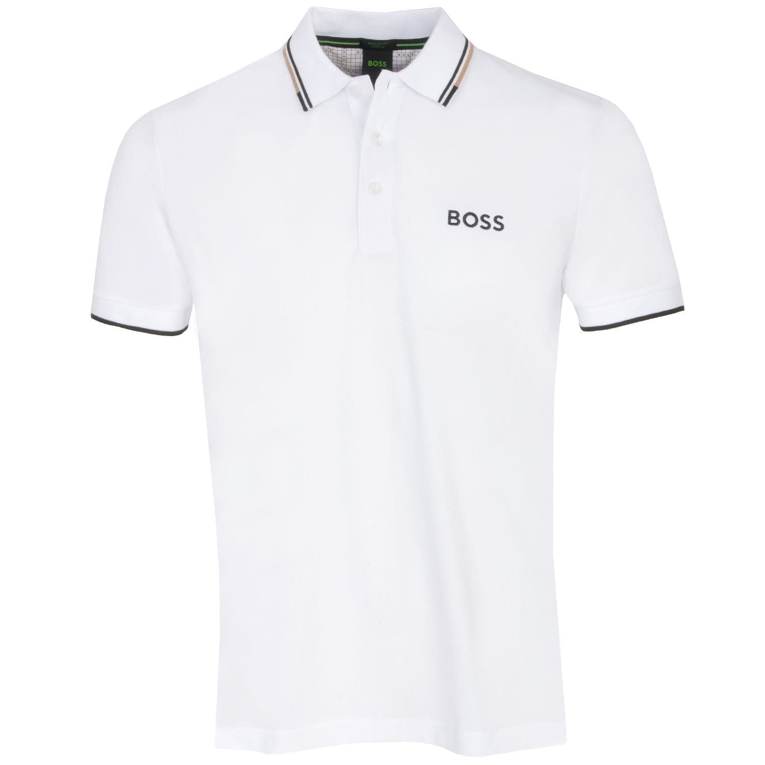 Hugo Boss Paddy Pro Golf Polo Shirt (Natural) - Golf Star Direct | Golf ...
