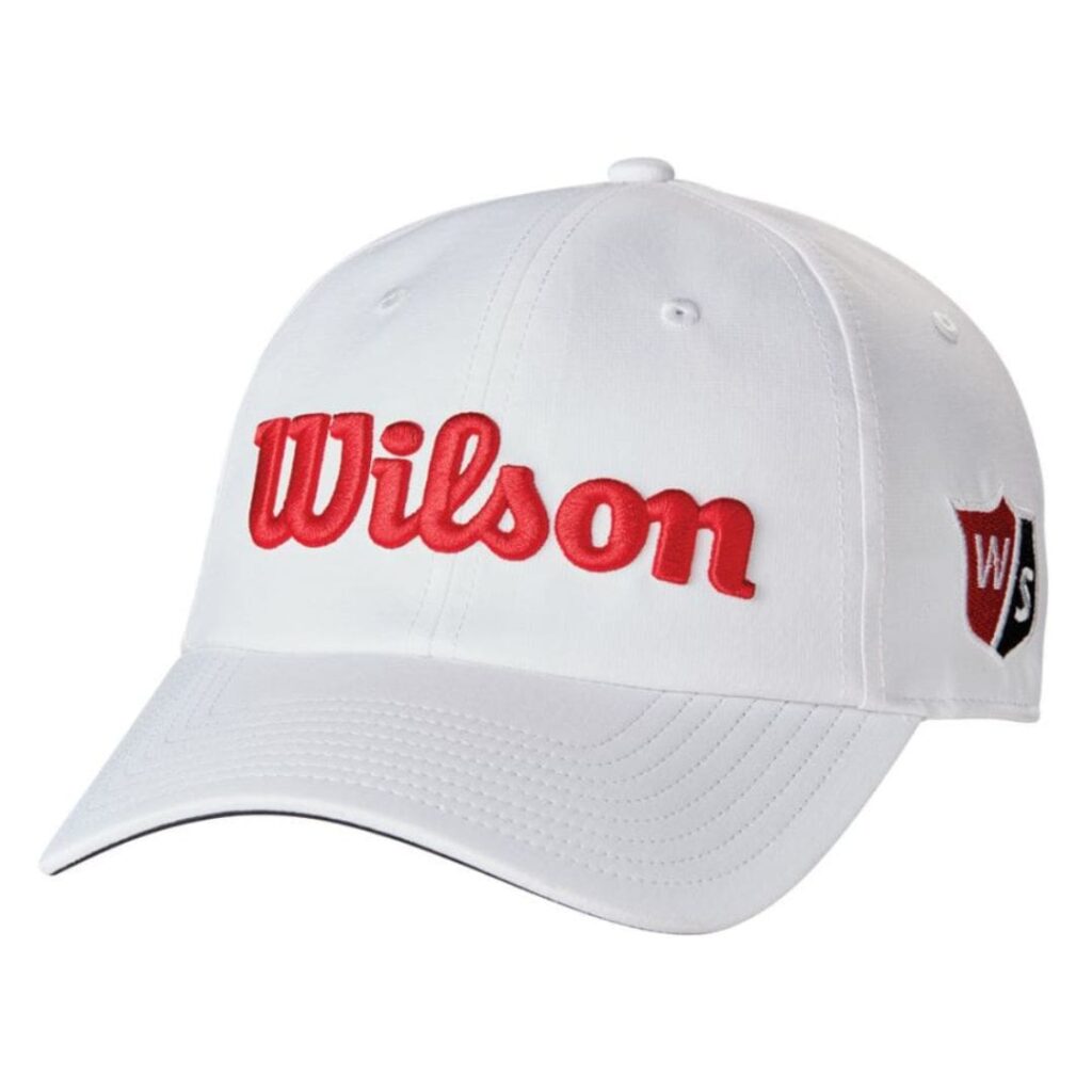 Wilson Pro Tour Golf Hat (White & Red) - Golf Star Direct | Golf ...